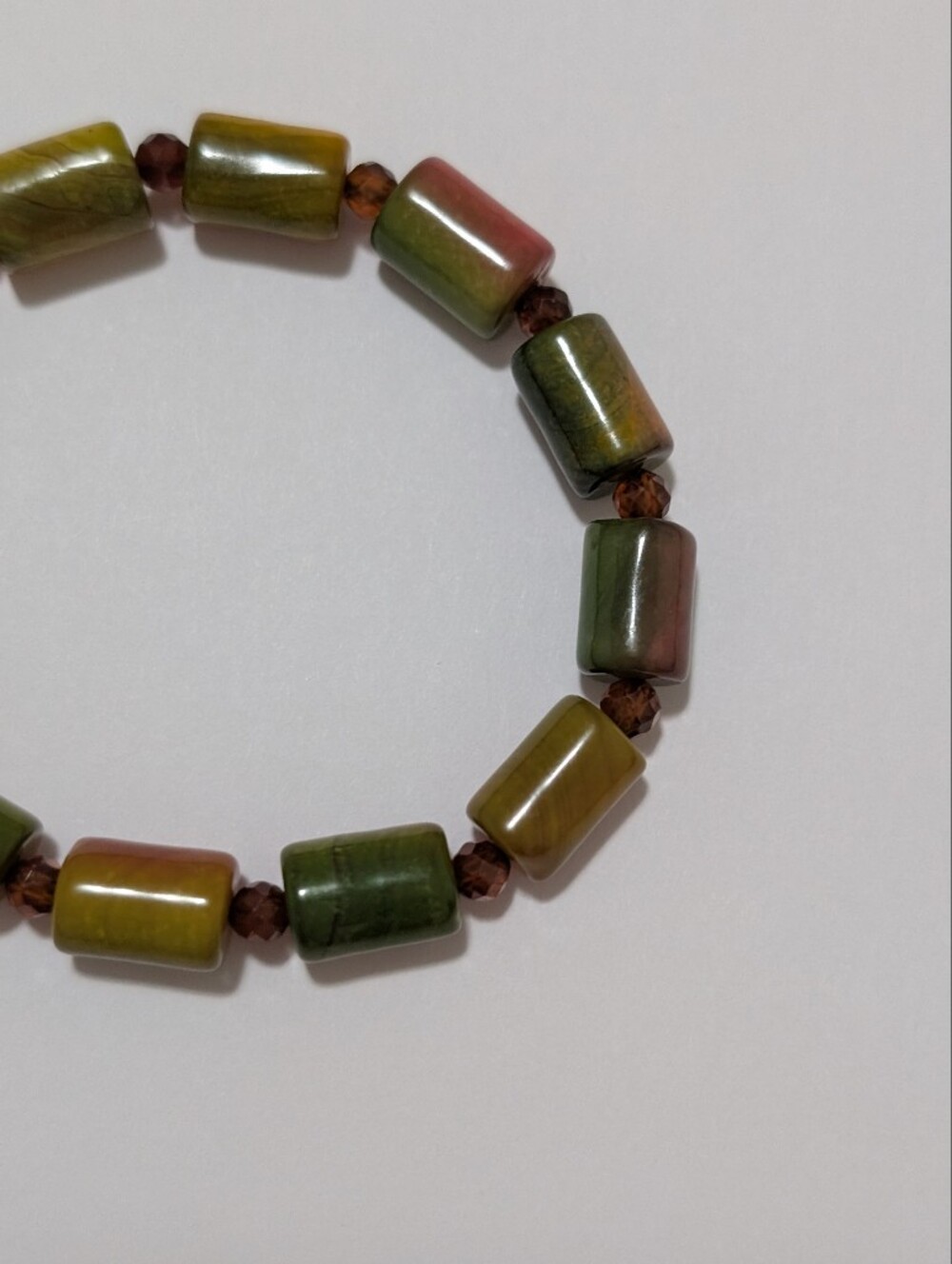 Agate/Garnet Bracelet - Picture 5 of 8
